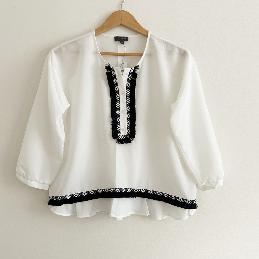 NWT The limited fringe blouse